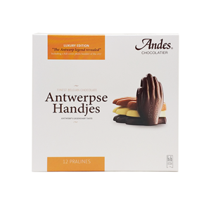 Antwerp hands chocolate 12 pralines