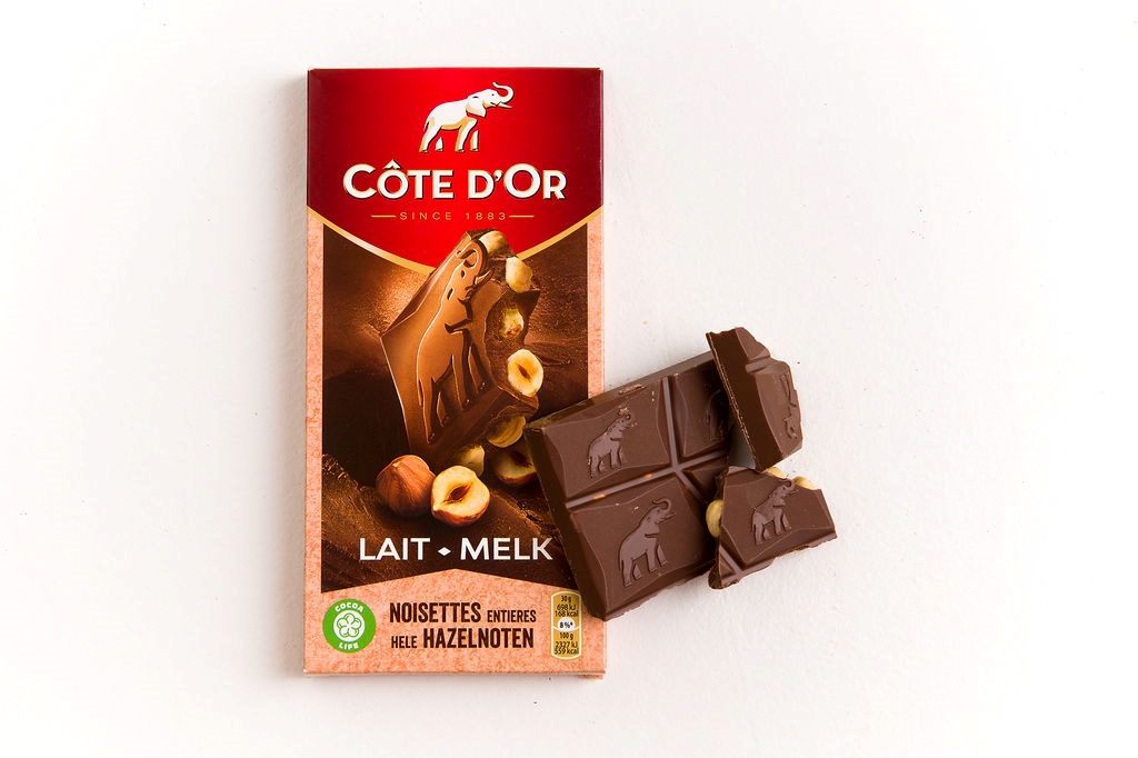 Chocolat belge Côte d'or - Barres Côte d'Or noisettes entières 6 x