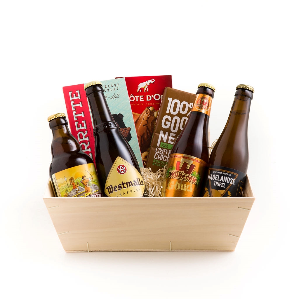 Coffret cadeau bière, verres et noix