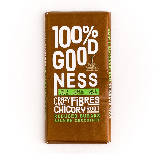 Picture of 100% lovelyness walnut chocolate bar - low sugar
