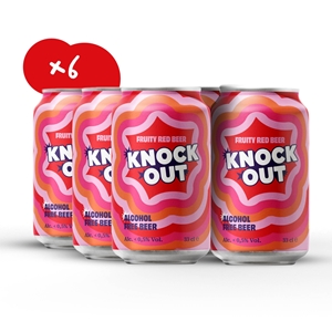 Knock Out 6x 33cl - Fruity red beer - Alcohol free / gluten free