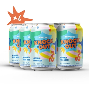 Knock Out Hoppy Pils 6x 33cl - Alcohol free / gluten free