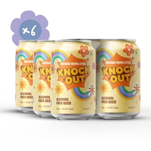 Knock Out 6x 33cl - Belgian tripel style - Alcohol free / gluten free